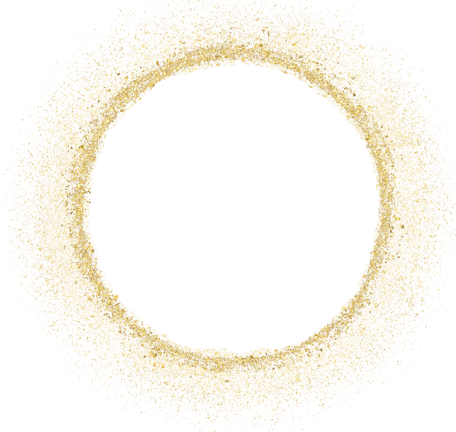 gold glitter shiny sprinkles circle